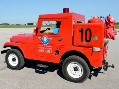 Small fire engine with YKF logo