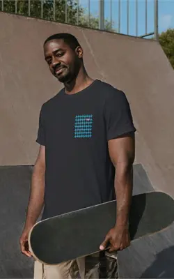 Model wearing YKF Pocket Flight T-Shirt