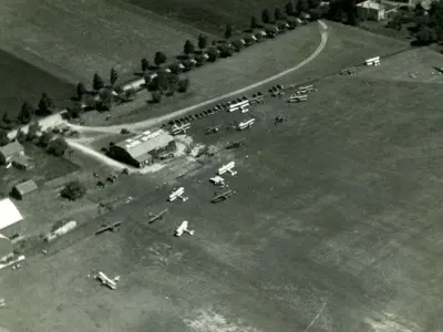 Aerial view of Lexington Field