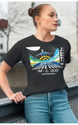 Model wearing YKF Jetstream T-Shirt