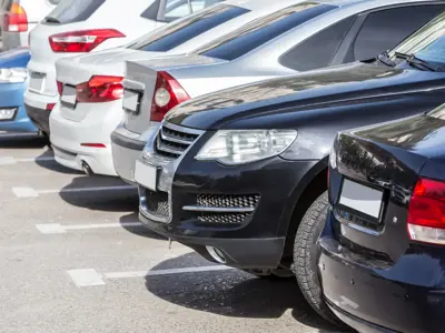 Cars in parking lot